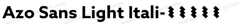 Azo Sans Light Itali字体转换